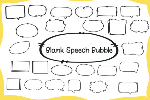 Blank Speech Bubble Font for Business