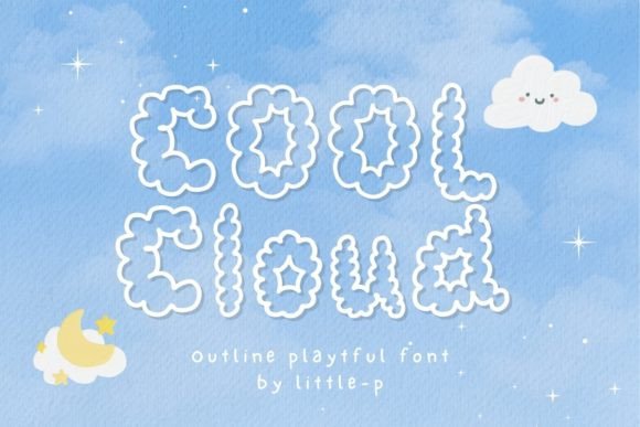 Cool Cloud Font for Creative Design