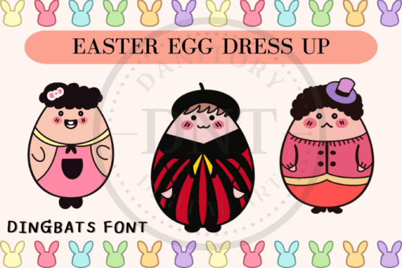 Easter Egg Dress Up Font