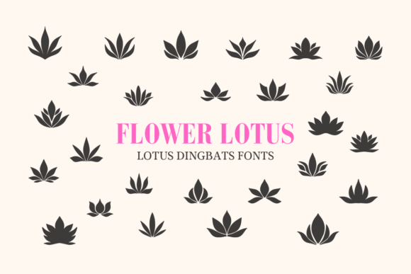 Flower Lotus Font for Creative Projects