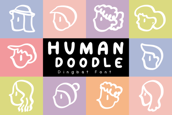Human Doodle Font for Business