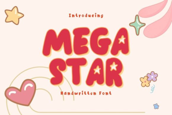 Mega Star: A Handwritten Font for Creative Projects