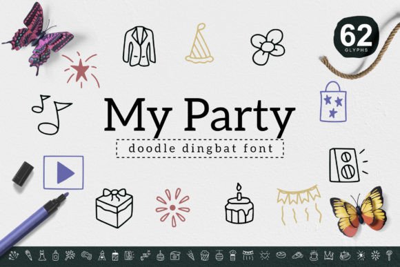 My Party Font for Web Design