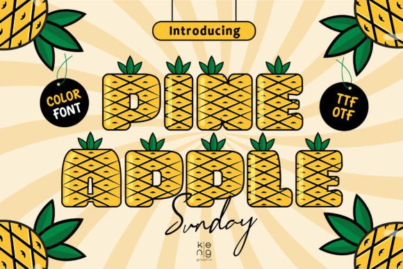 Pineapple Sunday: A Color Font with Personality