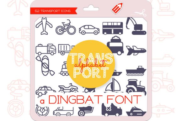 Transport Alphabet Font for Creative Marketing