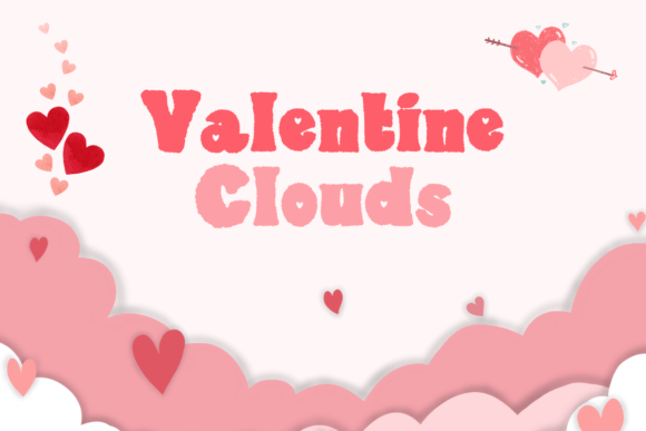 Valentine Clouds Font