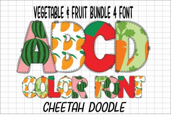 Vegetable Fruits Font